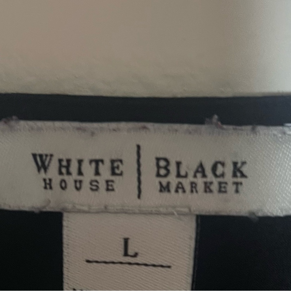 WHBM black dressy lightweight short sleeve top size Large - Picture 3 of 4